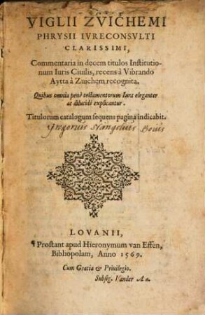 Commentaria in decem titulos institutionum iuris civilis