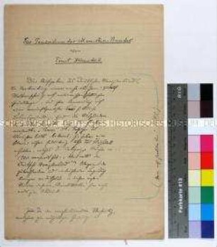 Eigenhändiges Manuskript "Das Praesidium des Monisten-Bundes" des Philosophen und Begründers des Deutschen Monistenbundes Ernst Haeckel