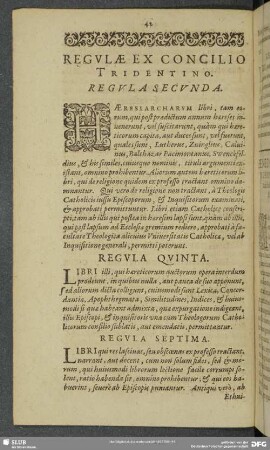 Regulae Ex Concilio Tridentino