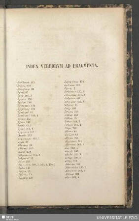 Index verborvm ad fragmenta