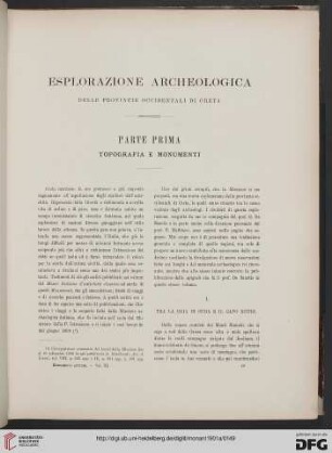 11: Esplorazione archeologica delle provincie occidentali di Creta : topografia e monumenti