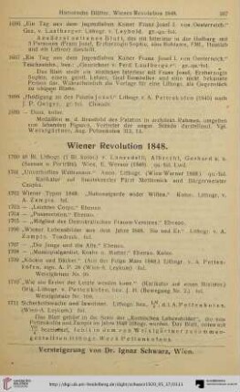 Wiener Revolution (Nr. 1700-1745)