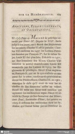 Additions, Éclaircissements, Et Observations