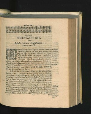 Dissertatio XVII. De Modis tollendi Obligationes.