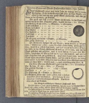 Von den Sonn- und Mond-Finsternissen dieses 1732. Jahres.