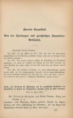 Zweites Hauptstück