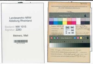 Entnazifizierung Mali Meinerz , geb. 25.05.1904 ()