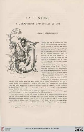 La peinture à l'exposition universelle de 1878 [1]: L'école néerlandaise