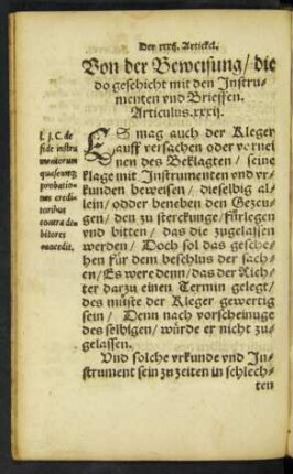 Von der Beweisung ... Articulus. xxxii.