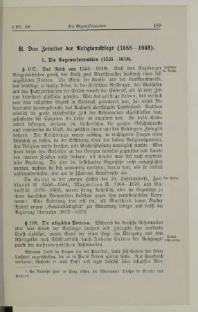 B. Das Zeitalter der Religionskriege (1555-1648)