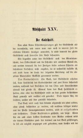 Abschnitt XXV. Der Goldschnitt