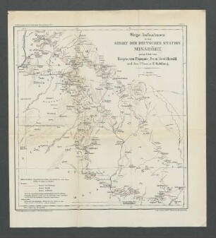 Wege-Aufnahmen in dem Gebiet der Deutschen Station Misahöhe ausgeführt von Hauptmann von François, Prem. Lieut. Herold und dem Pflanzer F. Goldberg.
