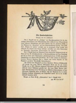 Die Hundertjahrfeier