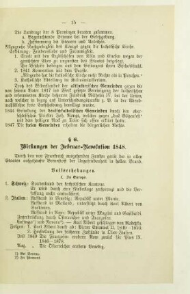 § 6. Wirkungen der Februar-Revolution 1848