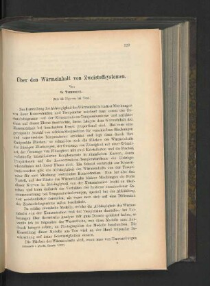 Über den Wärmeinhalt von Zweistoffsystemen.