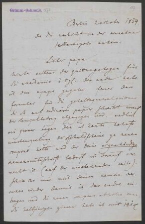 Brief an Wilhelm Grimm : 20.10.1854
