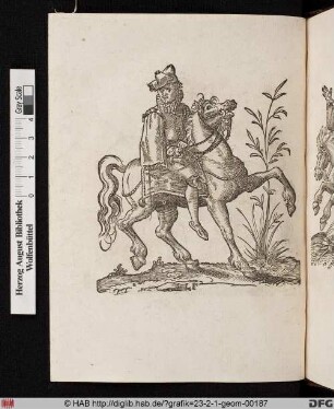Reiter, nach rechts galoppierend