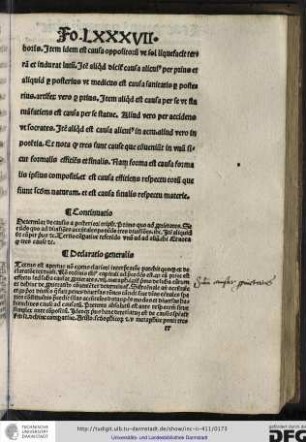 Continuatio: Determinat de causis a posteriori tripliciter, primo quo ad proprietates...
