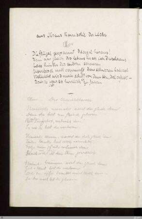 Aus Ibsens Komödie der Liebe (Chor: Aus Ibsens Komödie der Liebe) : [SW I: H4]; [SW I, S. 52/120]