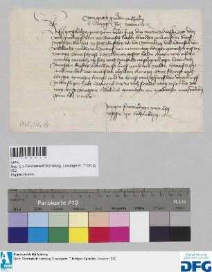 Herzog Wilhelm von Bayern lädt Jorig Frawnberger zum Hag gesessen zu Hohenburg auf einen Tag zu München in Sachen Hanns von Villenbach gegen Jakob Awer.