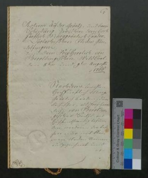 Protokoll über die Grenzregulierung zwischen Gundelfingen und Wildtal.