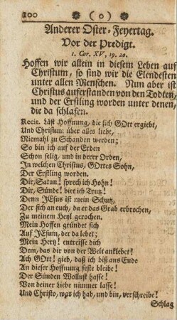 Anderer Oster-Feyertag.
