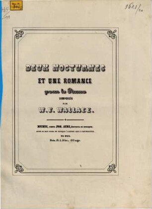 Deux nocturnes et une romance pour le piano