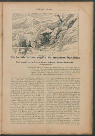 En la misteriosa región de nuestro bandidos - Una hazaña en la Argentina del chileno "Huaso Raimundo"