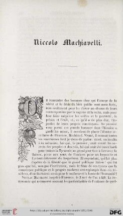 Niccolo Machiavelli