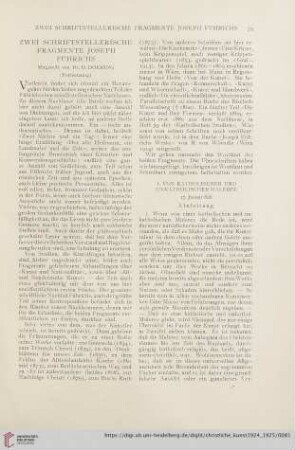 Zwei schriftstellerische Fragmente Joseph Führichs, [2]