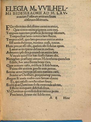 Epithalamion, De Dignitate Conivgii, Scriptvm In Nvptiis ... Lavrentii Frisaei Rotenburgij ... & honestissimae virginis Agnetis Haeginae ...