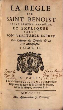 La Regle De S. Benoist, 2
