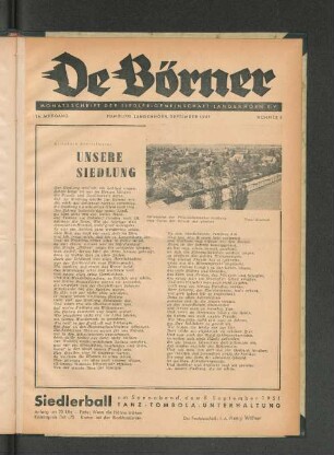 16. Jahrgang, Hamburg-Langenhorn, September 1951, Nummer 9