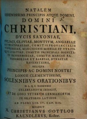 De odio veterum Germanorum in oratores latinos
