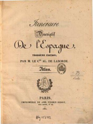Itinéraire Descriptif De l'Espagne, 0
