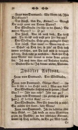 Zwölfter Auftritt. Frau von Detmund. Der Edelknabe.