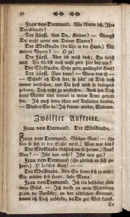 Zwölfter Auftritt. Frau von Detmund. Der Edelknabe.