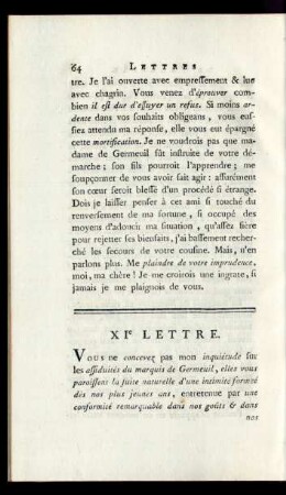 XIe Lettre.