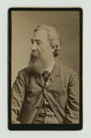 Porträt Julius Woldemar Zeibig : Foto-/Bildersammlung Stenografische Sammlung. Porträt Julius Woldemar Zeibig. Photographie. Carte de visite (um 1875). Dresden: SLUB P a 1215