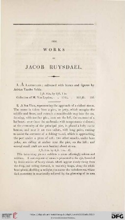 The Works of Jacob Ruysdael