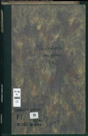 Kirchenbuchduplikat der evangelischen Gemeinde Paderborn, Kreis Paderborn (GHT 1836-1846). (Gemeinde: Evangelische Gemeinde Paderborn )