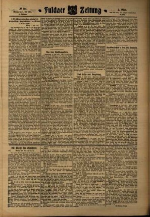 Zweite Ausgabe vom Montag, den 03. Juli 1911.