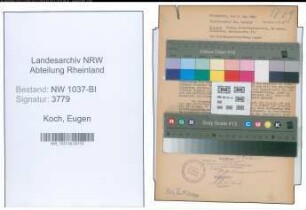 Entnazifizierung Eugen Koch , geb. 20.09.1892 (Ingenieur)