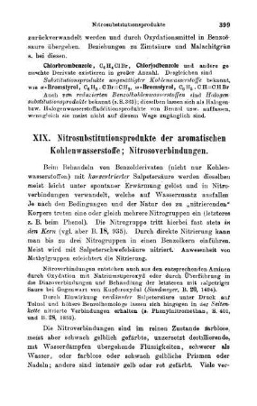 XIX. Nitrosubstitutionsprodukte der aromatischen Kohlenwasserstoffe; Nitrosoverbindungen