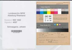 Entnazifizierung Johann Schoepgens, geb. 09.09.1900 ()