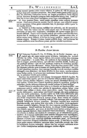 Cap. II. De Partibus Avium internis