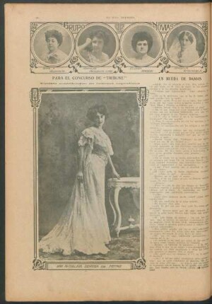 Para el concurso de "Tribune" - Nuestra contribución de bellezas argentinas : Angelina Deheza de Mitre