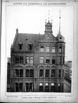 Tafel 27: Kaufhaus Ascher & Münchow in Berlin, Leipzigerstr. 43. II.