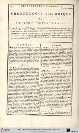 Chronologie historique des sires, puis comtes, de Laval