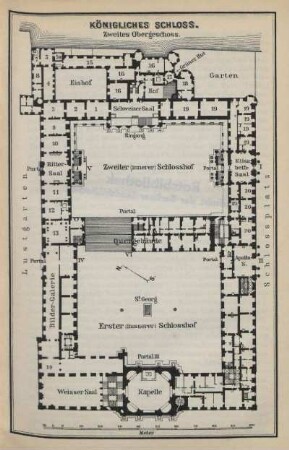 Grundriss. Königlisches Schloss. Zweites Obergeschoss